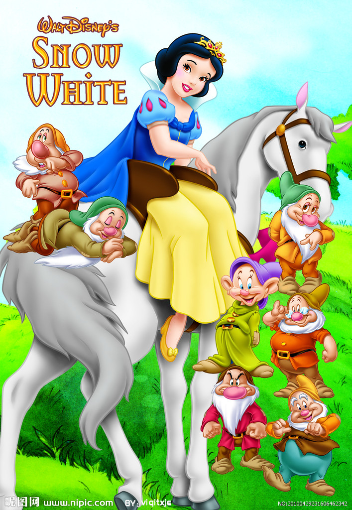 白雪公主逃过了追杀,躲进了森林深处.七个小矮人收留了她.